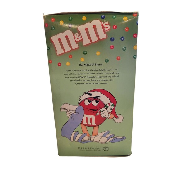 Department 56 M&M's Christmas Candy Shoppe Candy Dish Lighted House 2004 Works - Picture 11 of 15